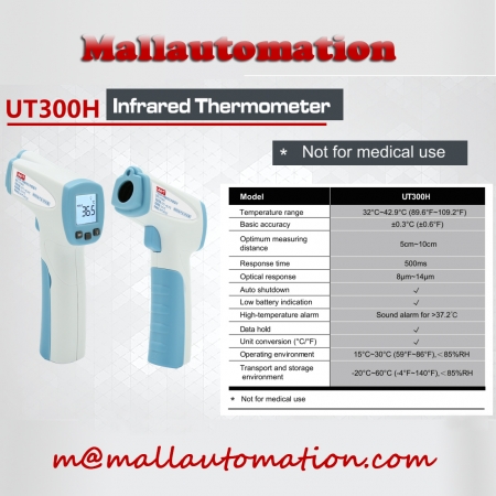 Uni-trend Infrared Thermometer UT300H,Accuracy 0.3, Mallautomation ， Negotiable price ，High quality m@mallautomation.com