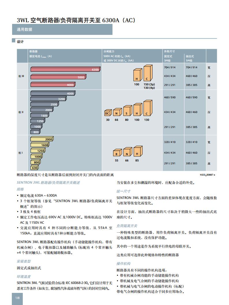 西门子 万能式断路器