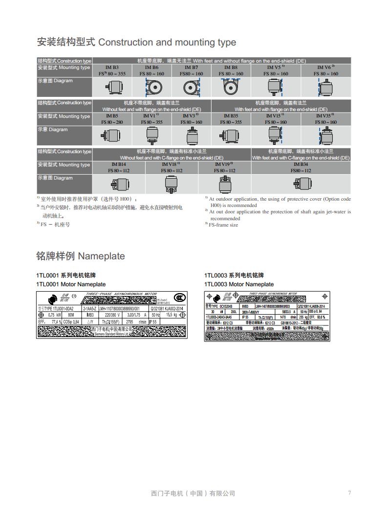 西门子贝得电机1TL0