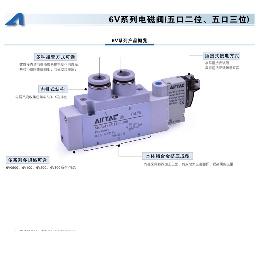 亚德客(AirTAC) 亚德客 底座；6V300M4F