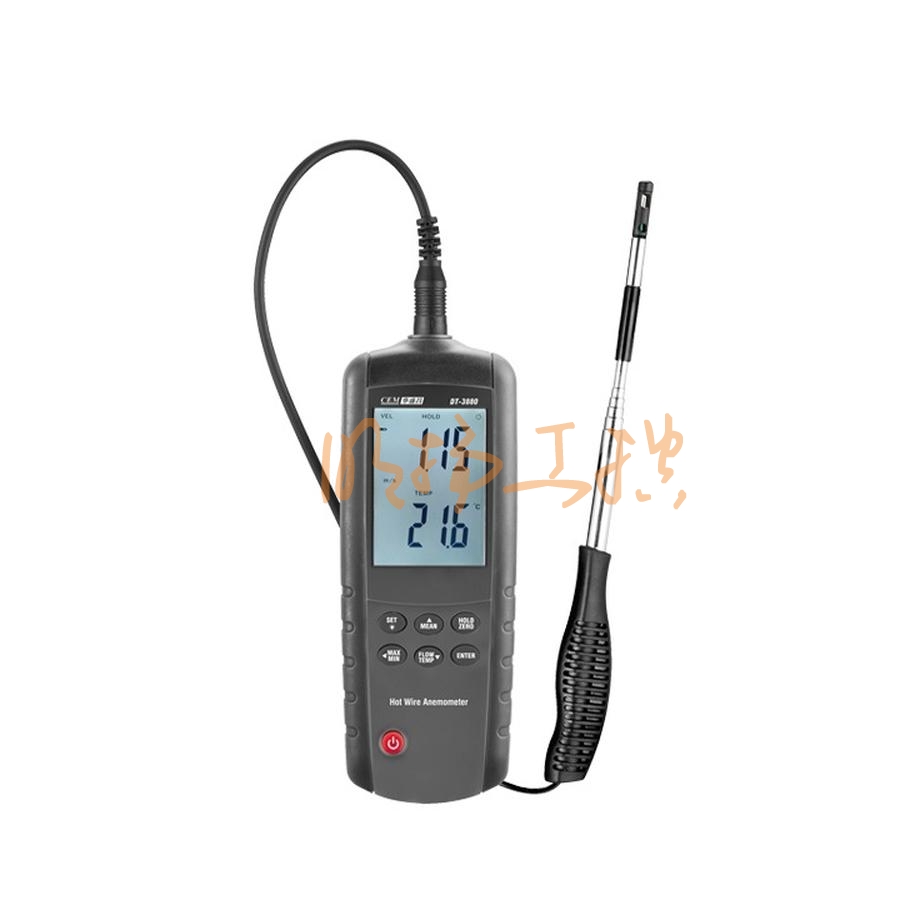 工控网-华盛昌DT-3880热敏风速仪 0至30m/s±2% 风量计算