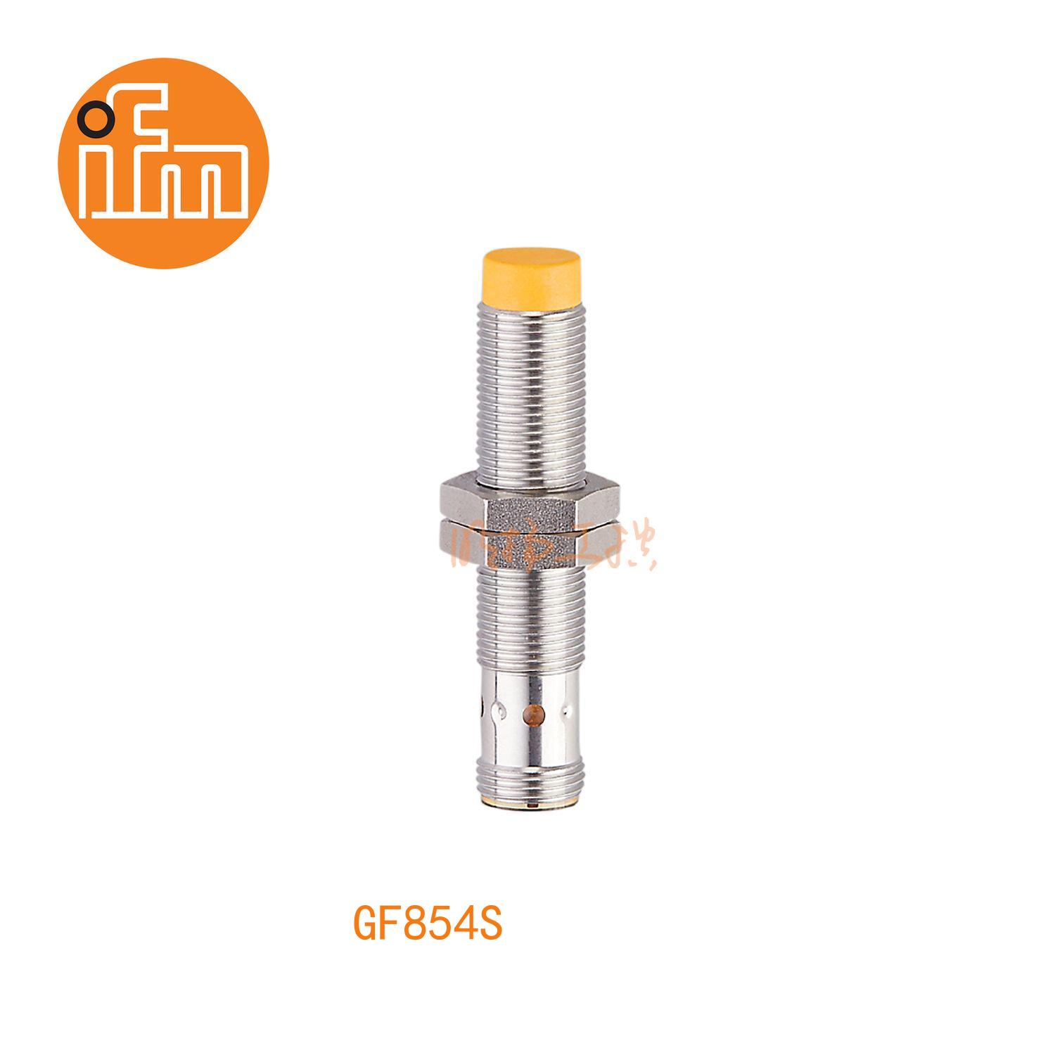 IFM易福门接近开关GF854S；尺寸：M12 x 1 / L = 60 mm；有效感应区：> 6 mm；输出功能：2 x OSSD (A1和A2);输出:DC PNP；接口：M12 接插件；电感式安全接近开关 ；