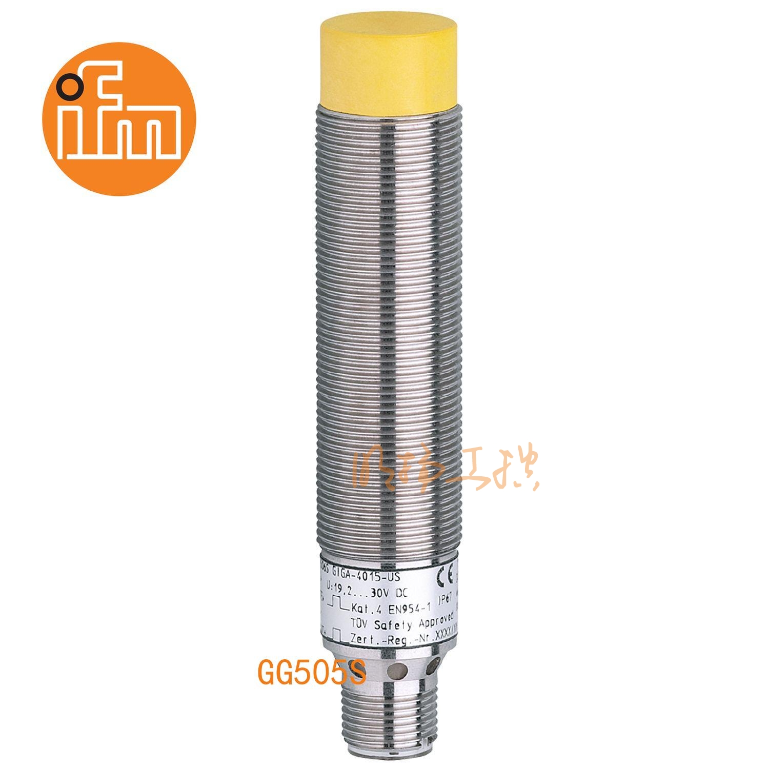 IFM易福门接近开关GG505S；尺寸：M18 x 1 / L = 90 mm；有效感应区：3...6 mm；输出功能：时钟信号;输出:DC；接口：M12 接插件；电感式安全接近开关 ；