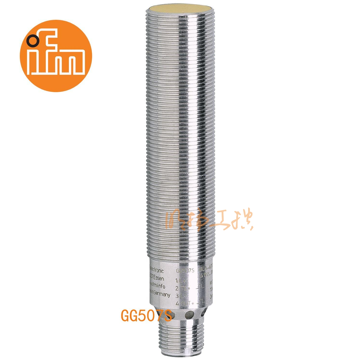 IFM易福门接近开关GG507S；尺寸：M18 x 1 / L = 90.5 mm；有效感应区：1...4 mm；输出功能：时钟信号;输出:DC；接口：M12 接插件；电感式安全接近开关 ；
