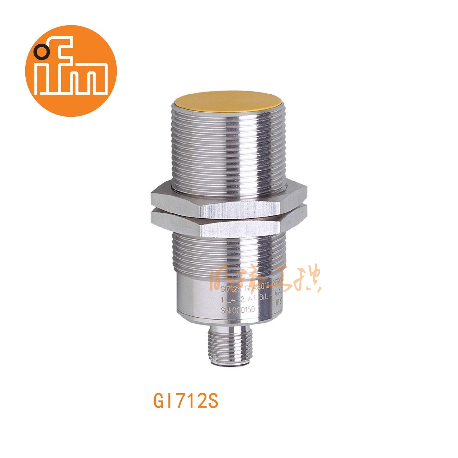 IFM易福门接近开关GI712S；尺寸：M30 x 1.5 / L = 70 mm；有效感应区：1...10 mm；输出功能：2 x OSSD (A1和A2);输出:DC PNP；接口：M12 接插件；电感式安全接近开关 ；