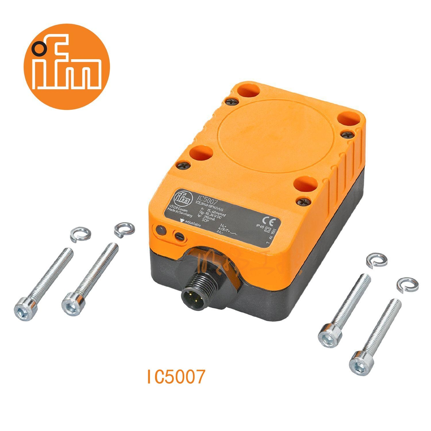 IFM易福门接近开关IC5007；感应距离：40 mm 非齐平安装；开关频率：6 Hz；输出功能：常开；输出：DC PNP；尺寸：–;长检测范围的接近开关 ；