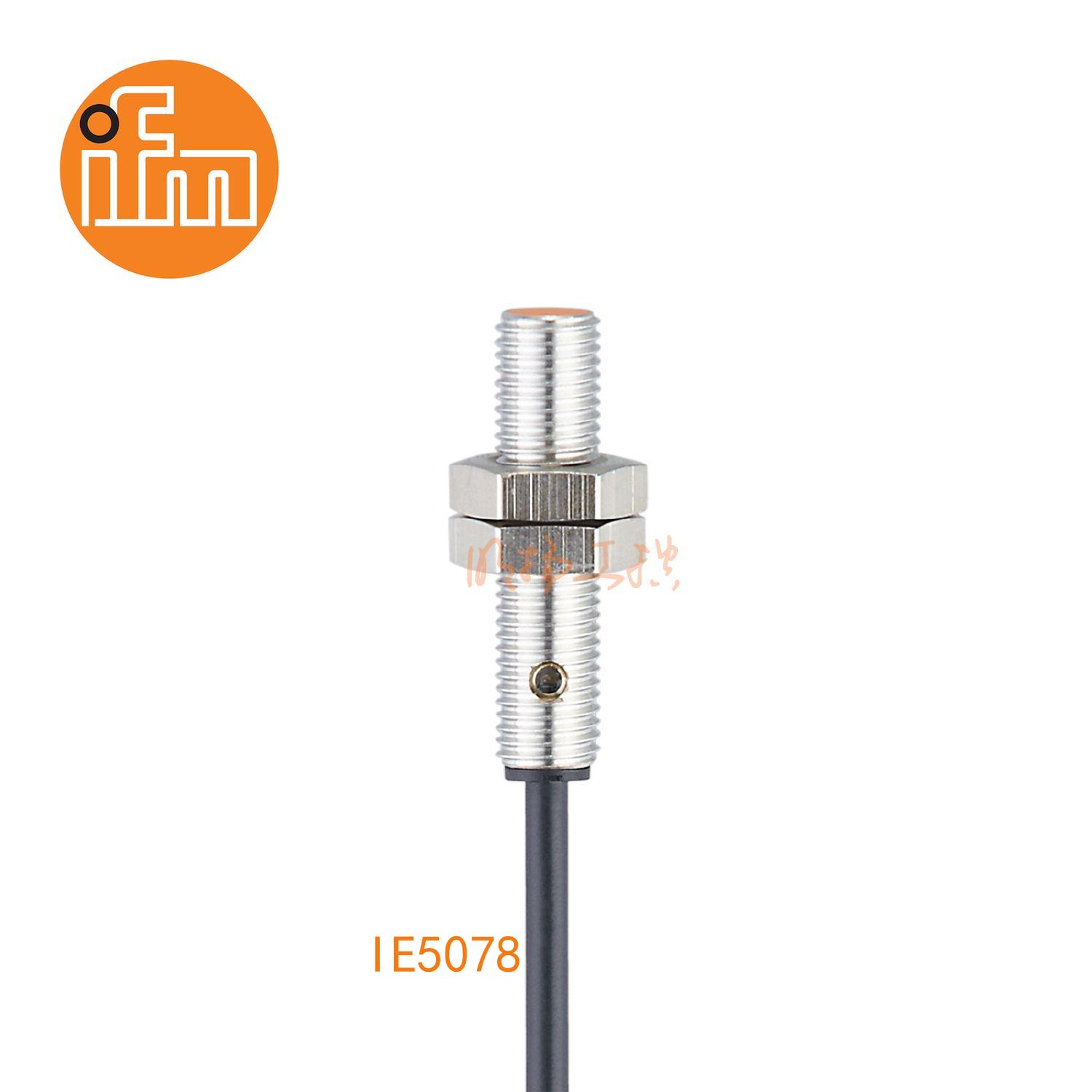 IFM易福门接近开关IE5078；感应距离：1 mm 齐平安装；开关频率：750 Hz；输出功能：常闭；输出：DC PNP；尺寸：M8 x 1 / L = 35 mm;长检测范围的接近开关 ；