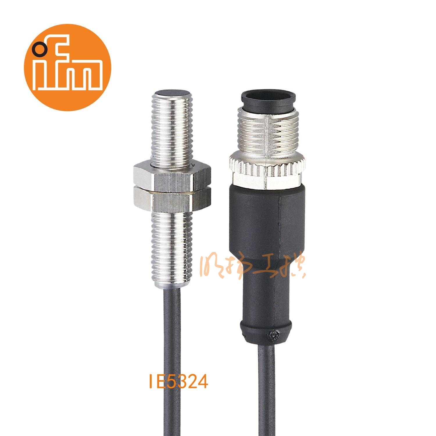 IFM易福门接近开关IE5324；感应距离：2 mm 齐平安装；开关频率：1000 Hz；输出功能：常开；输出：DC PNP；尺寸：M8 x 1 mm;长检测范围的接近开关 ；