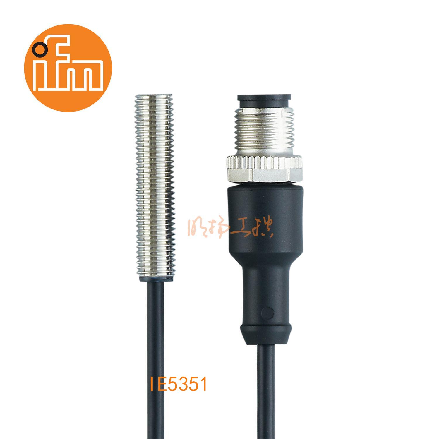 IFM易福门接近开关IE5351；感应距离：3 mm 齐平安装；开关频率：1000 Hz；输出功能：常开；输出：DC PNP/NPN；尺寸：M8 x 1 / L = 37 mm;长检测范围的接近开关 ；