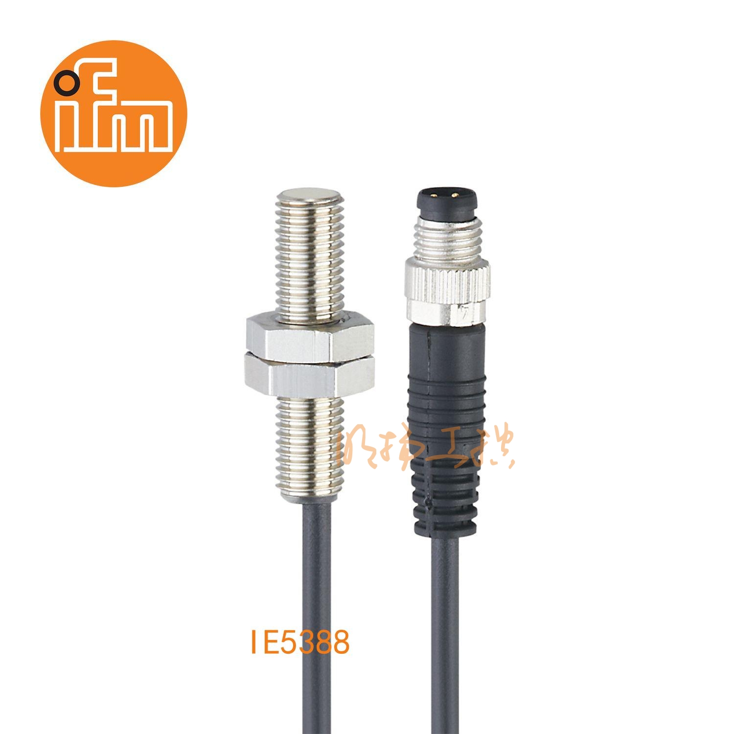 IFM易福门接近开关IE5388；感应距离：2 mm 齐平安装；开关频率：850 Hz；输出功能：常闭；输出：DC PNP；尺寸：M8 x 1 / L = 35 mm;长检测范围的接近开关 ；