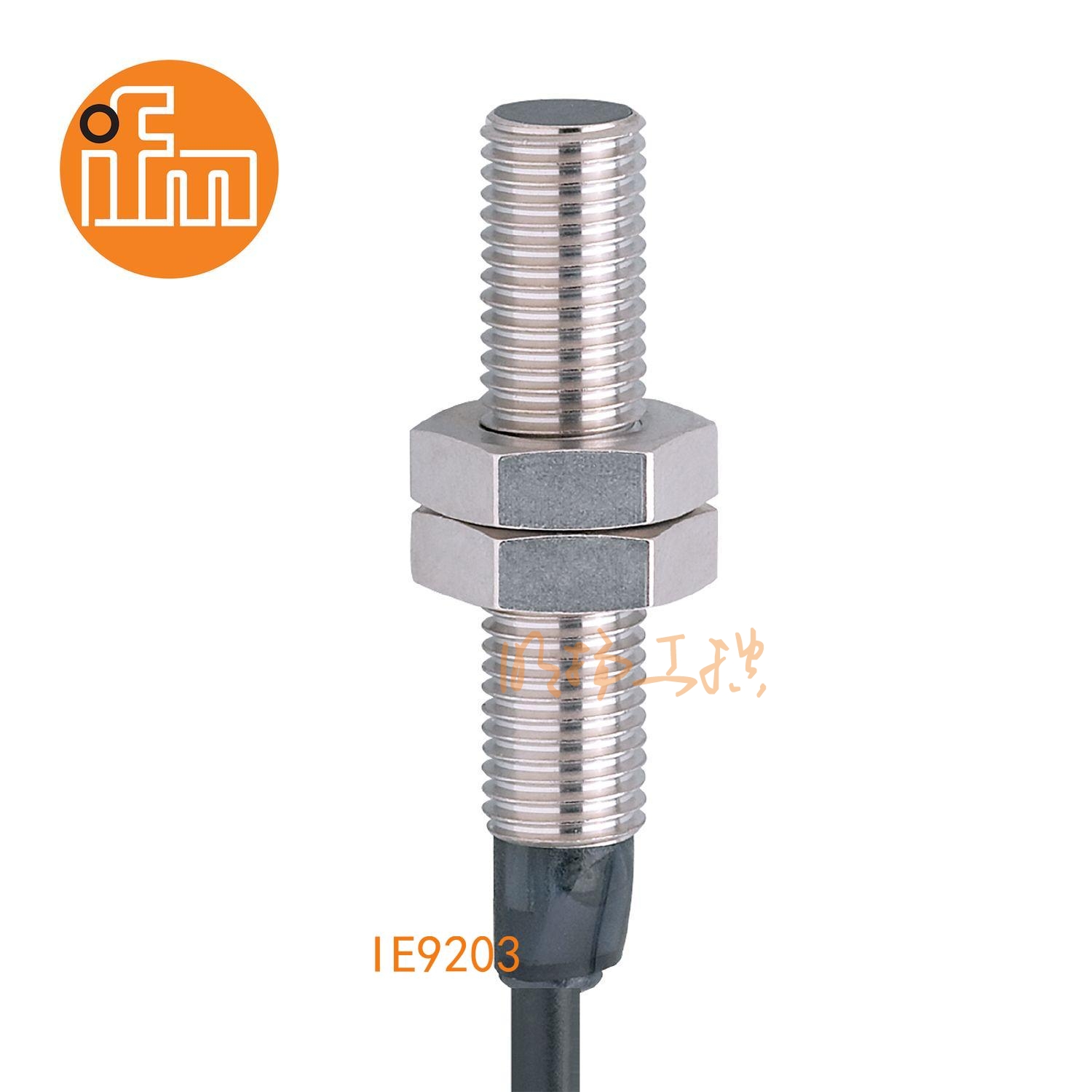 IFM易福门接近开关IE9203；感应距离：2 mm 齐平安装；开关频率：1000 Hz；输出功能：常开；输出：DC PNP/NPN；尺寸：M8 x 1 / L = 42 mm;长检测范围的接近开关 ；