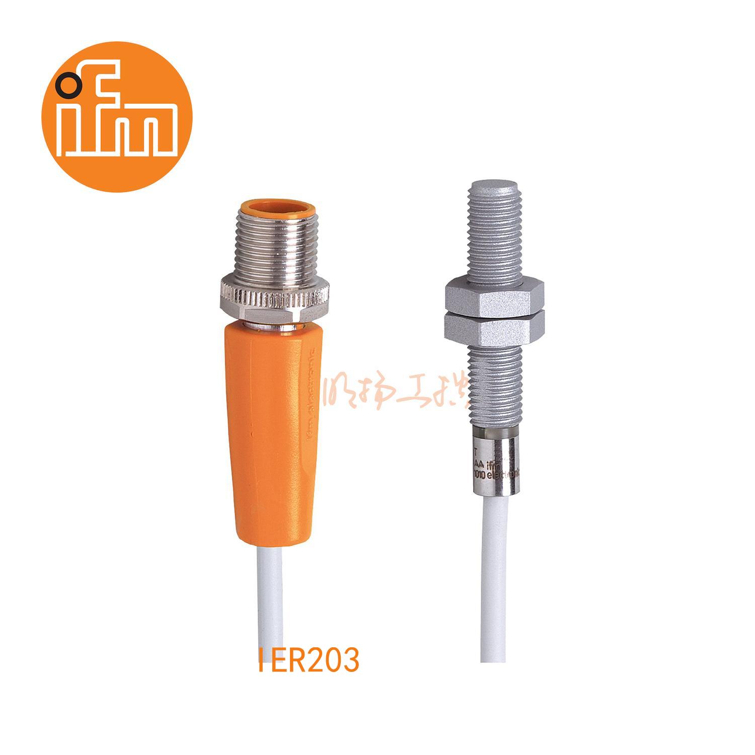 IFM易福门接近开关IER203；感应距离：2 mm 齐平安装；开关频率：150 Hz；输出功能：常开；输出：DC PNP/NPN；尺寸：M8 x 1 / L = 45 mm ；全金属 ；