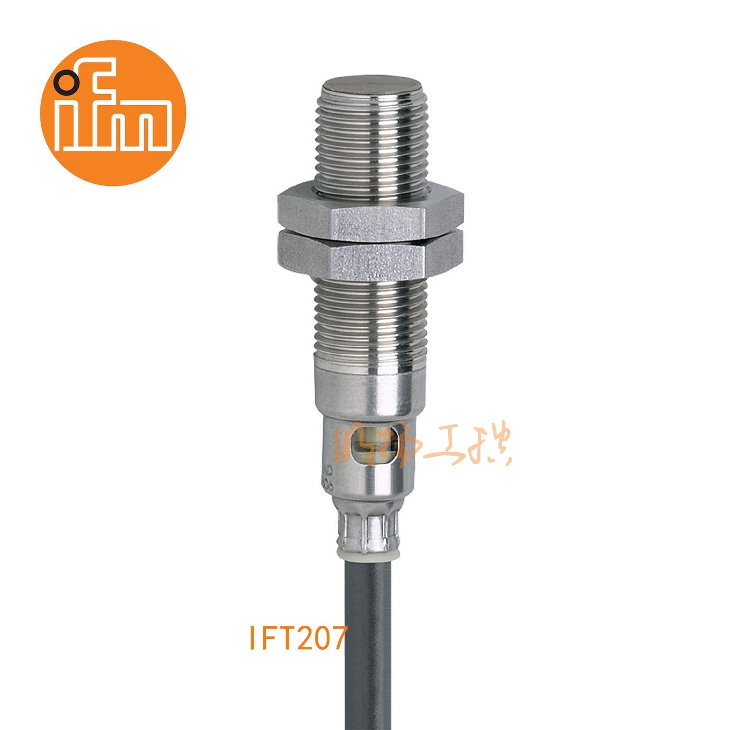 IFM易福门接近开关IFT207；感应距离：4 mm 齐平安装；开关频率：800 Hz；输出功能：常开；输出：DC PNP；尺寸：M12 x 1 / L = 50 mm；卫生区域 ；