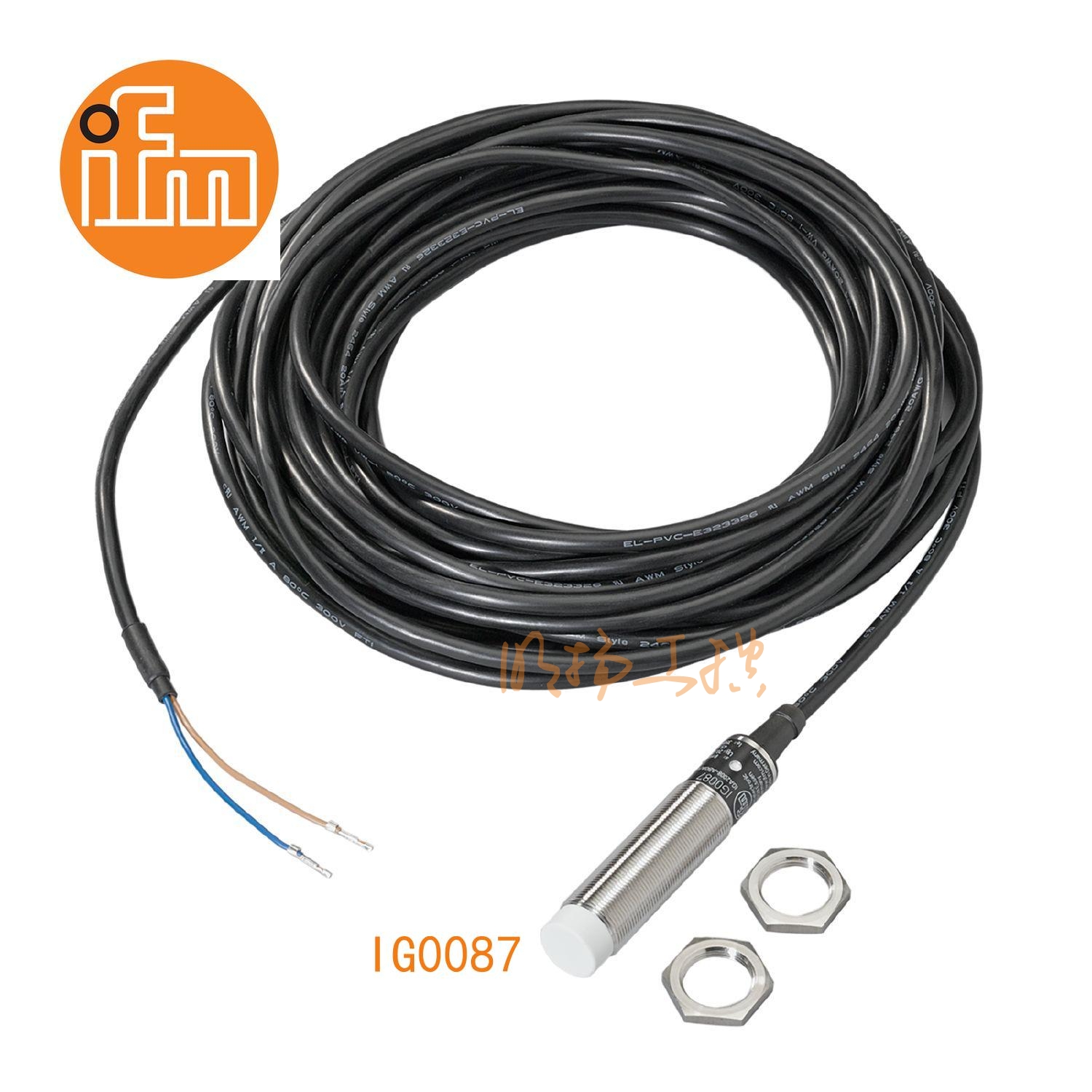 IFM易福门接近开关IG0087；感应距离：8 mm 非齐平安装；开关频率：25 Hz AC / 50 Hz DC；输出功能：常开；输出：AC/DC；尺寸：M18 x 1 / L = 80 mm; AC/DC接近开关 ；