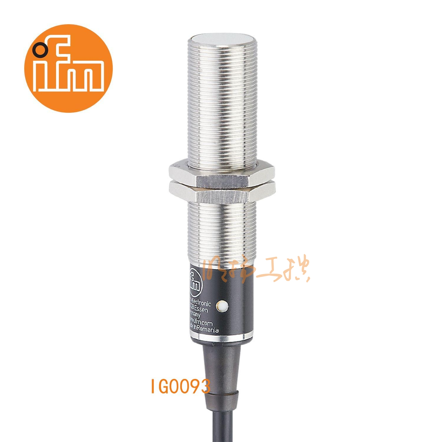 IFM易福门接近开关IG0093；感应距离：5 mm 齐平安装；开关频率：25 Hz AC / 50 Hz DC；输出功能：常闭；输出：AC/DC；尺寸：M18 x 1 / L = 80 mm; AC/DC接近开关 ；