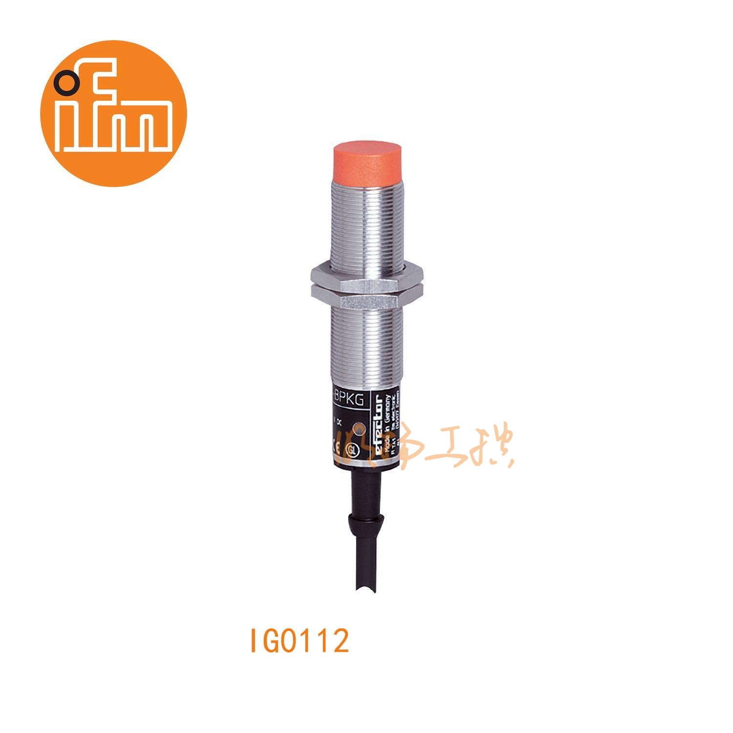 IFM易福门接近开关IG0112；感应距离：8 mm 非齐平安装；开关频率：25 Hz AC / 50 Hz DC；输出功能：常闭；输出：AC/DC；尺寸：M18 x 1 / L = 80 mm; AC/DC接近开关 ；