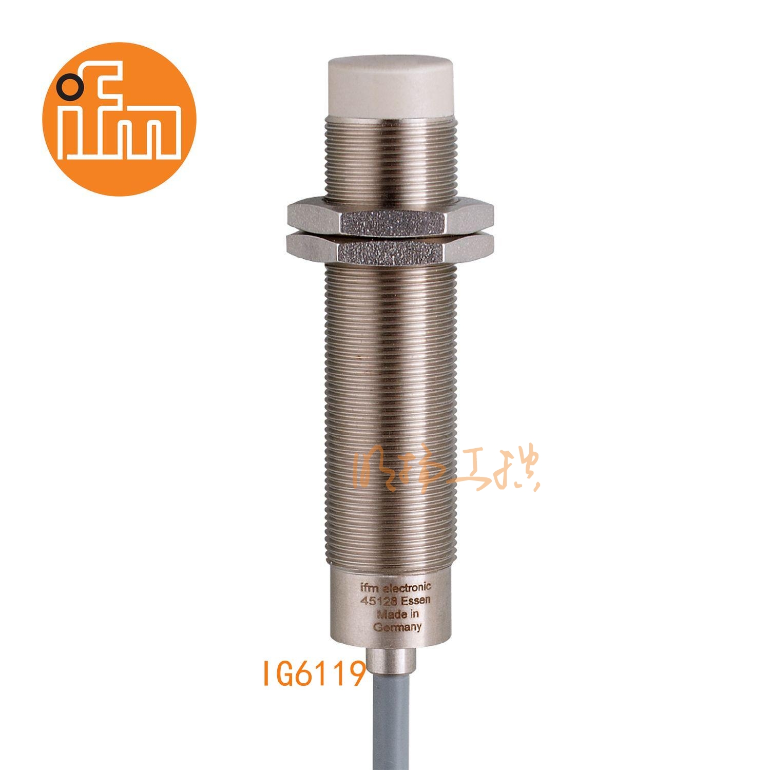 IFM易福门接近开关IG6119；感应距离：8 mm 非齐平安装；开关频率：400 Hz；输出功能：常开;输出:DC PNP；尺寸：M18 x 1 / L = 77 mm；适用于高达224°C环境温度的应用 ；