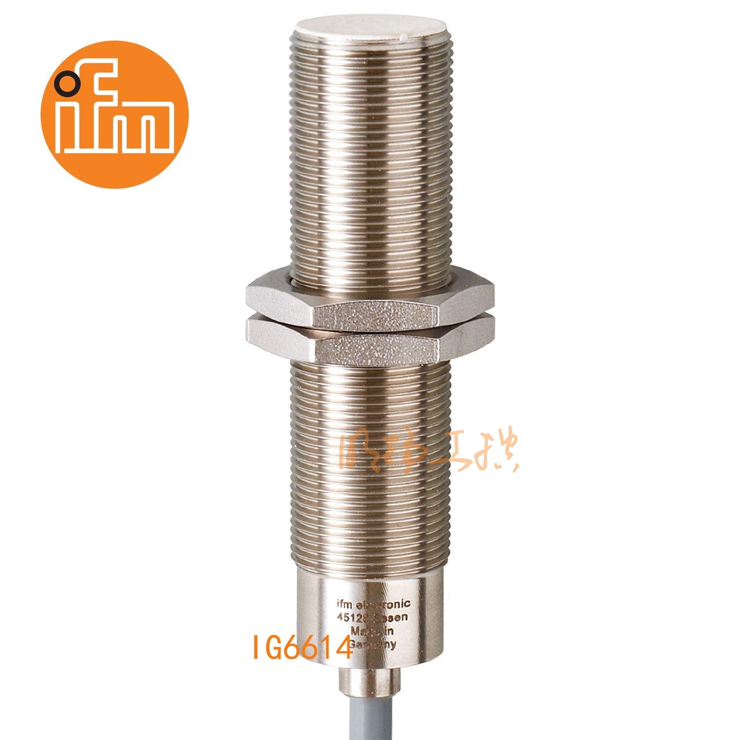 IFM易福门接近开关IG6614；感应距离：5 mm 齐平安装；开关频率：400 Hz；输出功能：常开;输出:DC PNP；尺寸：M18 x 1 / L = 70 mm；适用于高达194°C环境温度的应用 ；