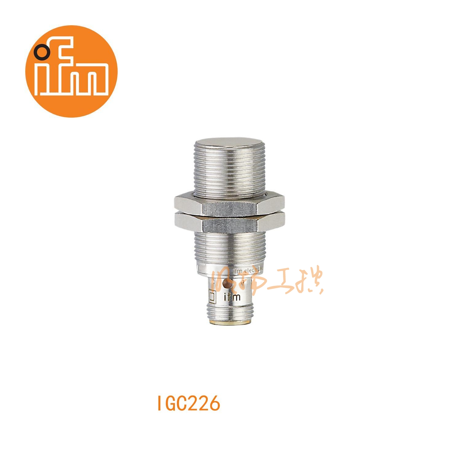 IFM易福门接近开关IGC226；感应距离：5 mm 齐平安装；开关频率：400 Hz；输出功能：常开；输出：DC PNP；尺寸：M18 x 1 / L = 46 mm适用于冷却润滑剂应用 ；