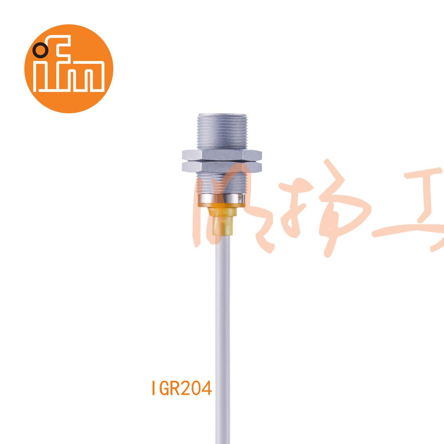 IFM易福门接近开关IGR204；感应距离：6 mm 齐平安装；开关频率：50 Hz；输出功能：常开;输出:DC PNP/NPN；尺寸：M18 x 1 / L = 40 mm；适用于焊接应用 ；