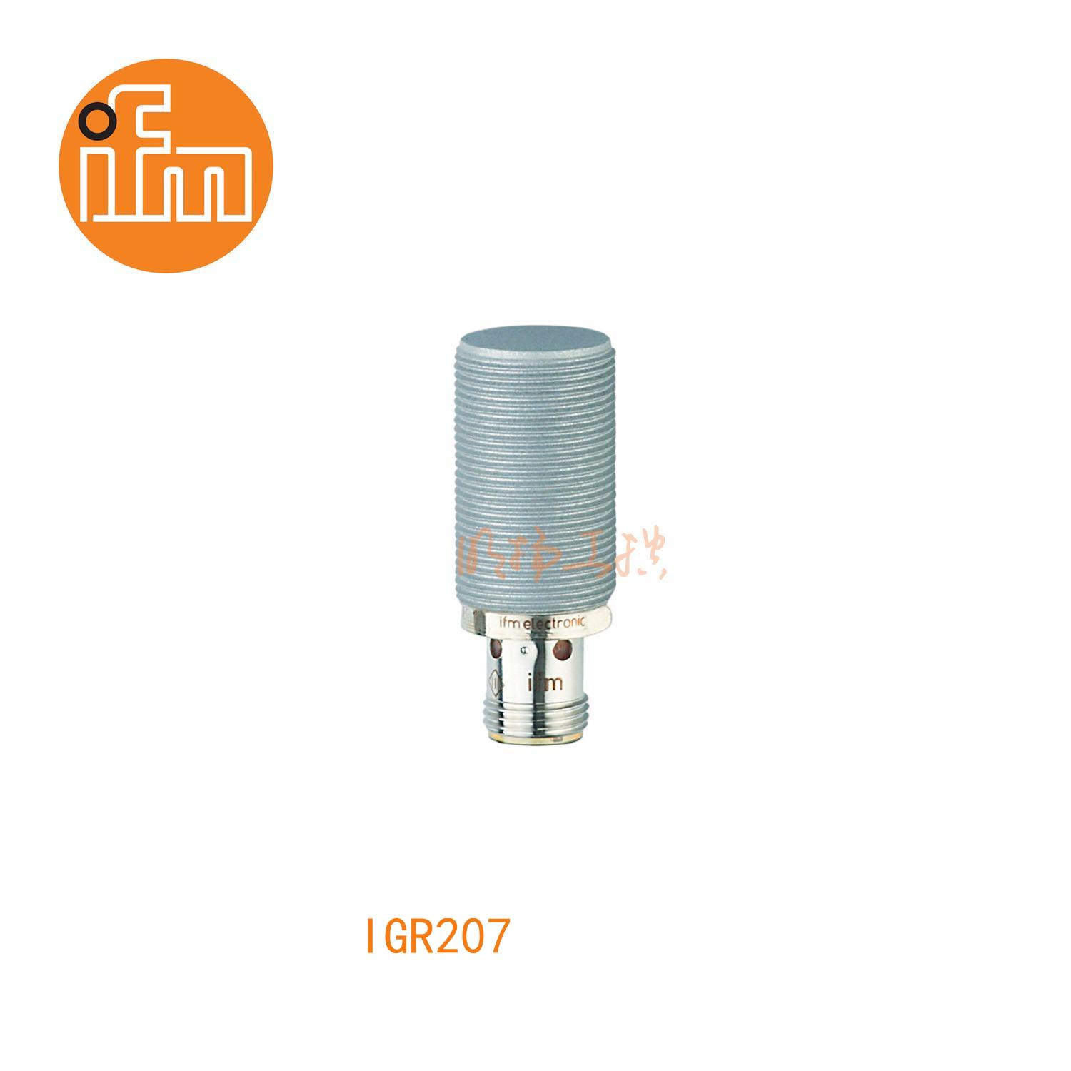 IFM易福门接近开关IGR207；感应距离：8 mm 齐平安装；开关频率：2 Hz；输出功能：常开；输出：DC PNP；尺寸：M18 x 1 / L = 45 mm ；全金属 ；
