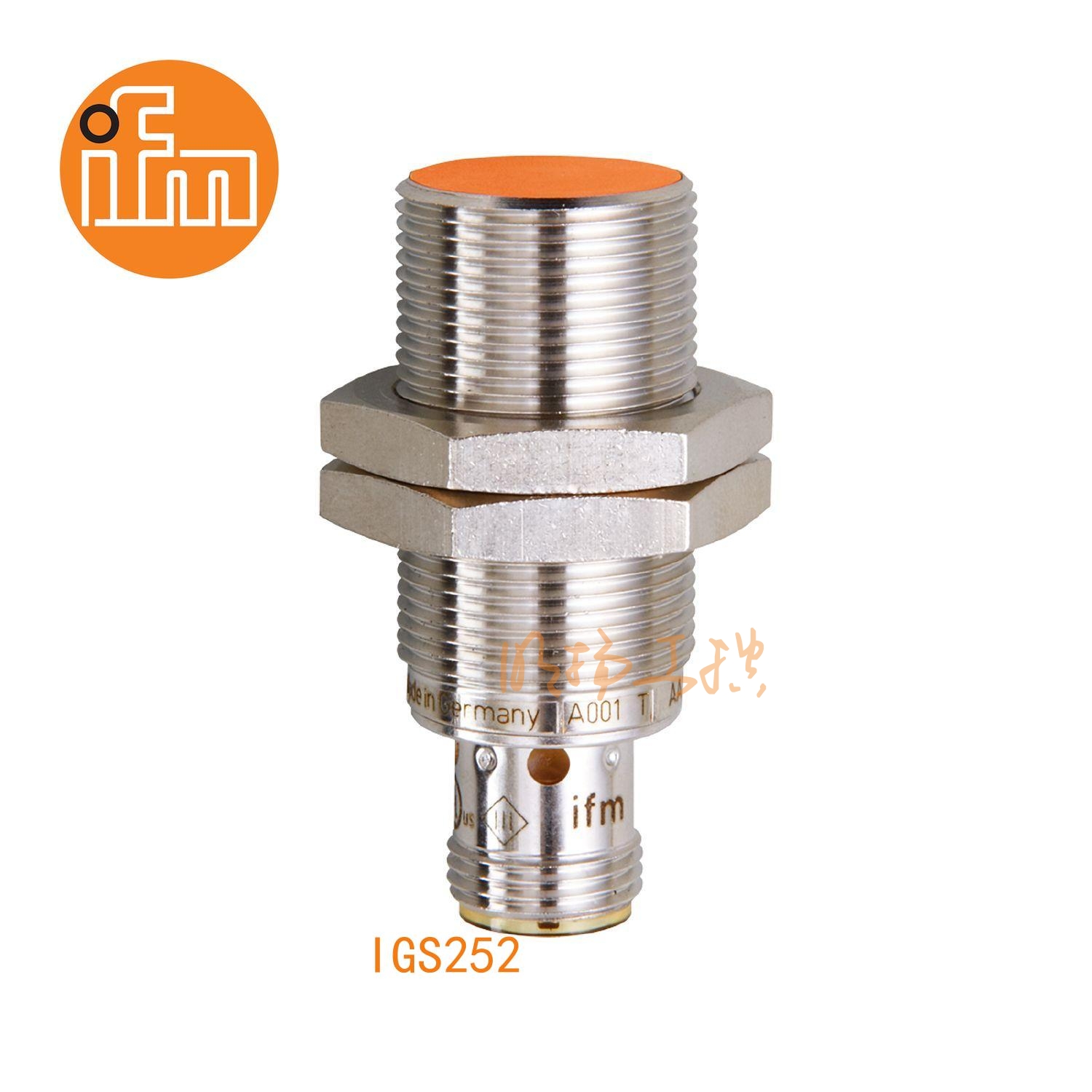 IFM易福门接近开关IGS252；感应距离：8 mm 齐平安装；开关频率：400 Hz；输出功能：常闭；输出：DC PNP；尺寸：M18 x 1 / L = 45 mm；适用于工业、移动、冷却和润滑应用 ；