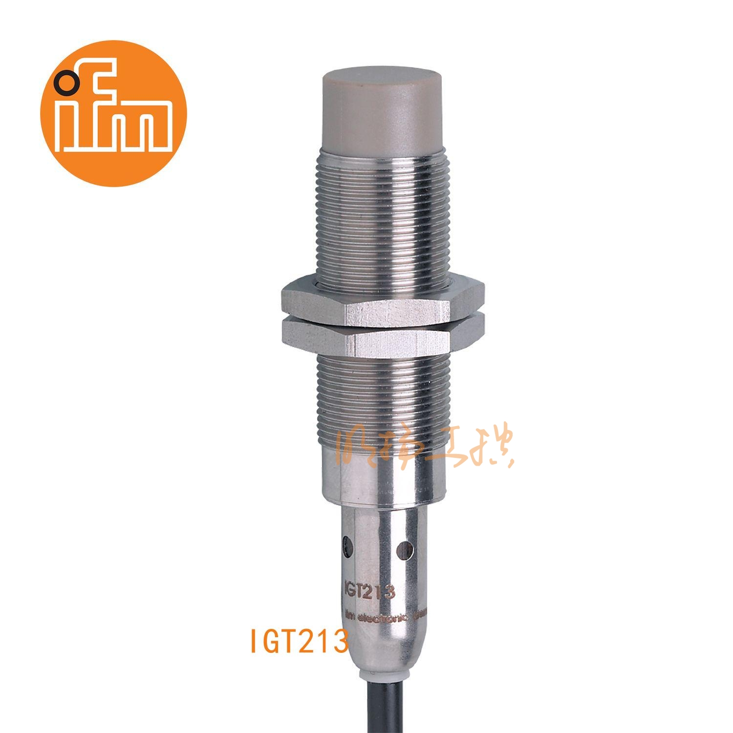 IFM易福门接近开关IGT213；感应距离：12 mm 非齐平安装；开关频率：300 Hz；输出功能：常开；输出：DC PNP/NPN；尺寸：M18 x 1 / L = 81 mm卫生区域;诚信专业明扬工控商城！