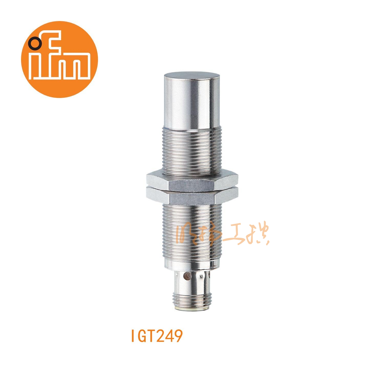 IFM易福门接近开关IGT249；感应距离：12 mm 非齐平安装；开关频率：250 Hz；输出功能：常开；输出：DC PNP；尺寸：M18 x 1 / L = 70 mm ；全金属 ；