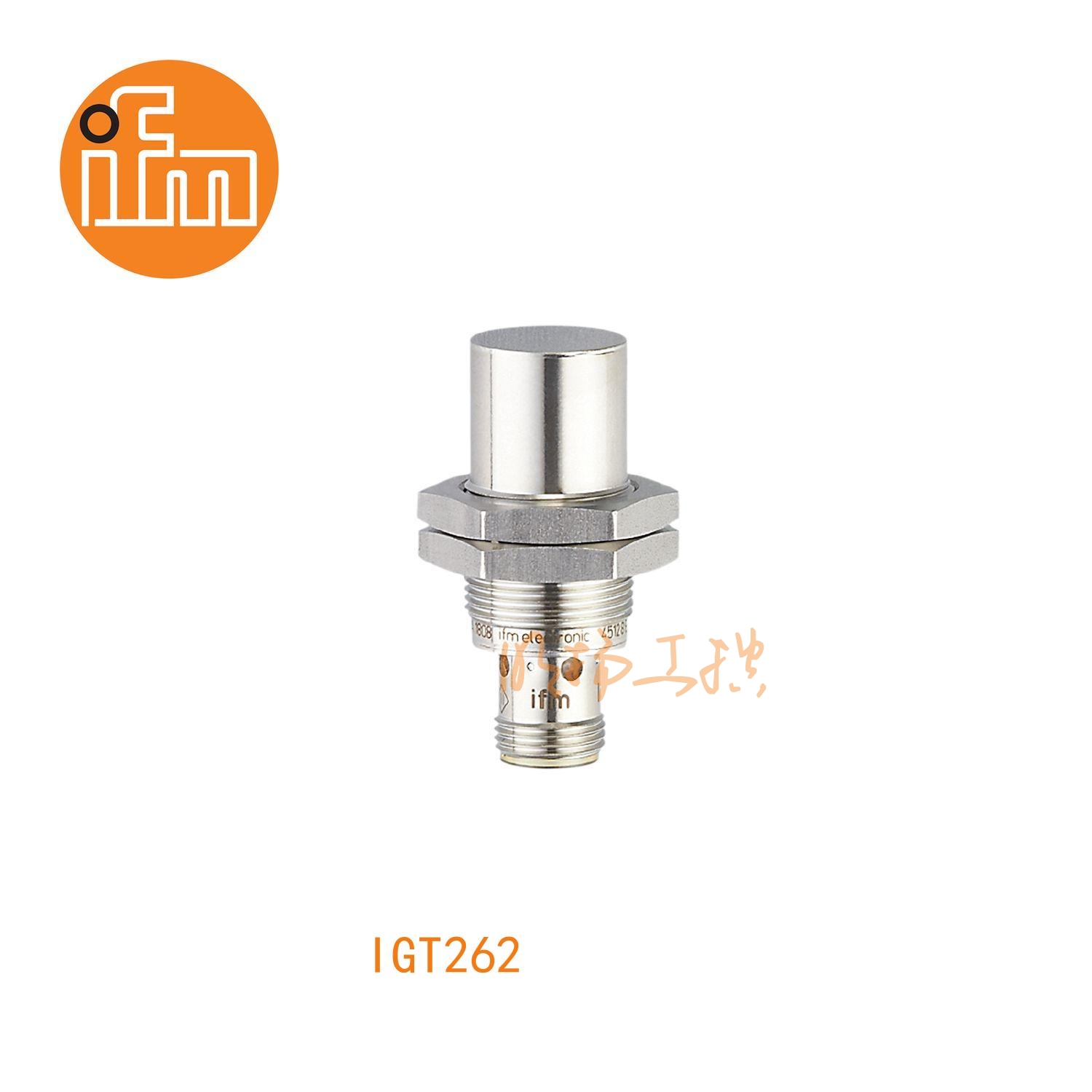 IFM易福门接近开关IGT262；感应距离：12 mm 非齐平安装；开关频率：250 Hz；输出功能：常开；输出：DC PNP；尺寸：M18 x 1 / L = 45 mm；卫生区域 ；