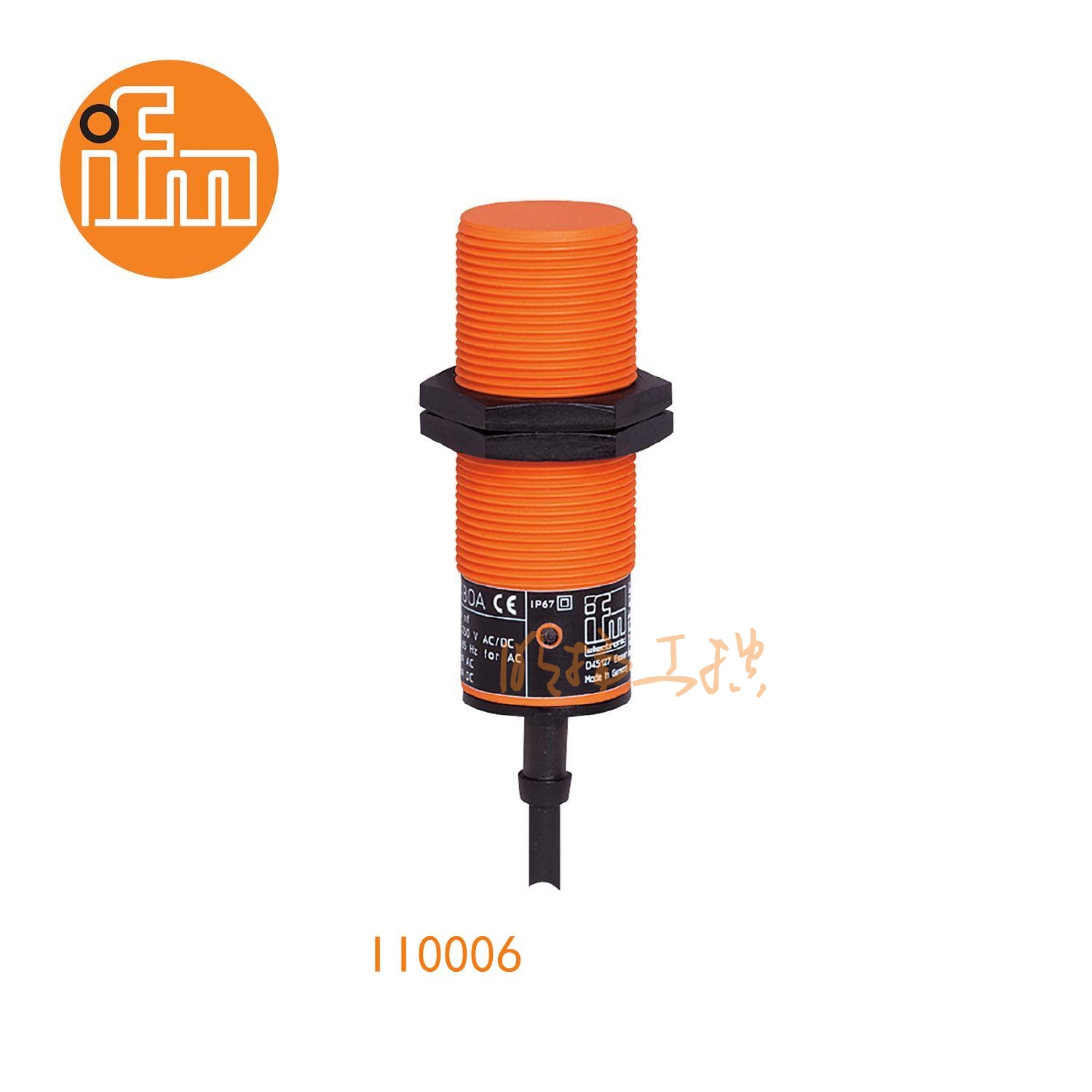 IFM易福门接近开关II0006；感应距离：15 mm 非齐平安装；开关频率：25 Hz AC / 50 Hz DC；输出功能：常开；输出：AC/DC；尺寸：M30 x 1.5 / L = 81 mm; AC/DC接近开关 ；