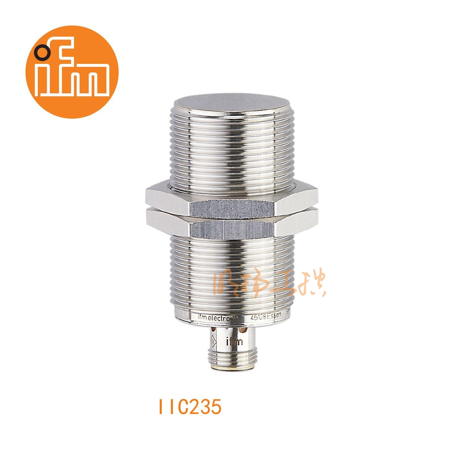 IFM易福门接近开关IIC235；感应距离：15 mm 齐平安装；开关频率：50 Hz；输出功能：常开；输出：DC PNP；尺寸：M30 x 1.5 / L = 65 mm ；全金属 ；