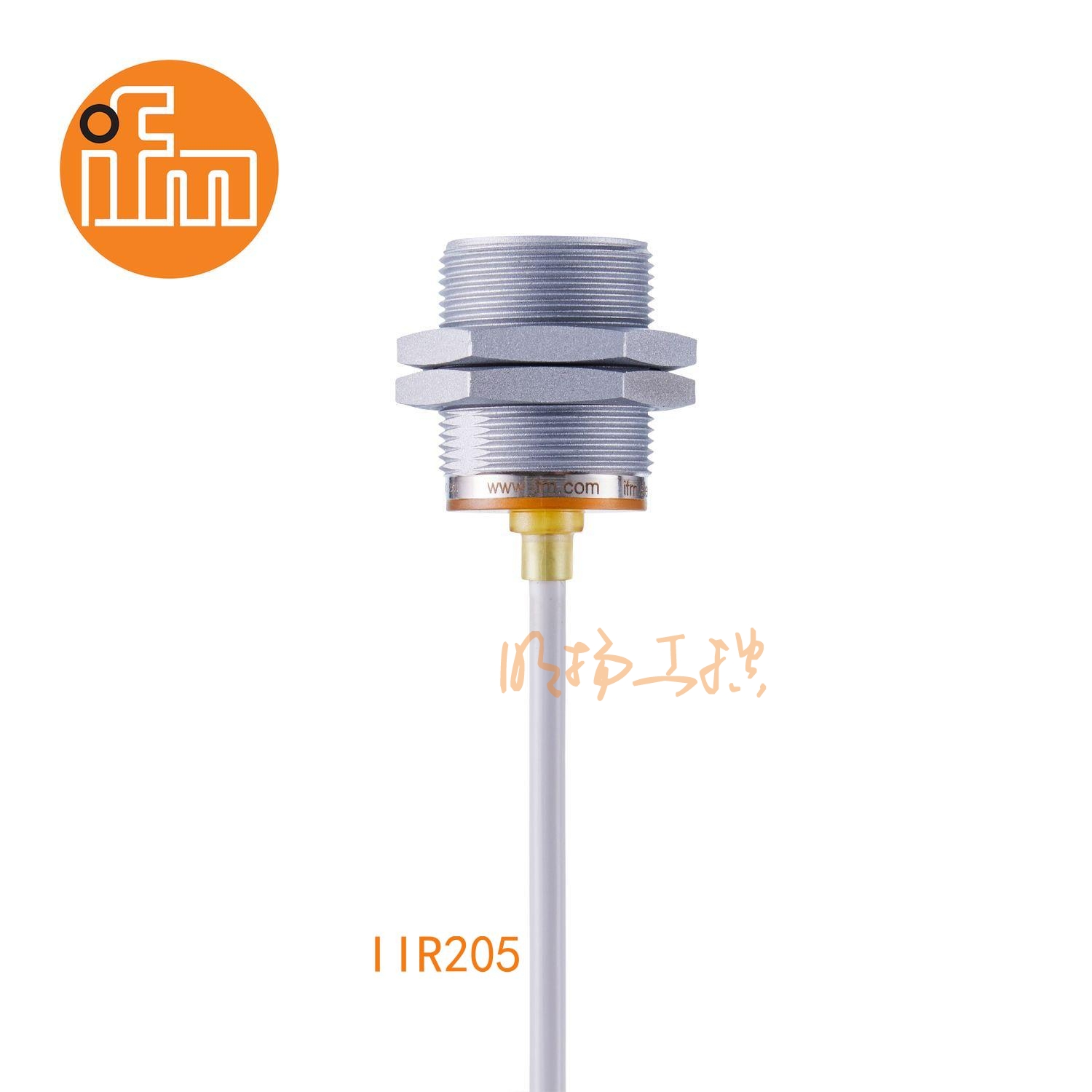 IFM易福门接近开关IIR205；感应距离：12 mm 齐平安装；开关频率：25 Hz；输出功能：常开；输出：DC PNP/NPN；尺寸：M30 x 1.5 / L = 40 mm ；全金属 ；