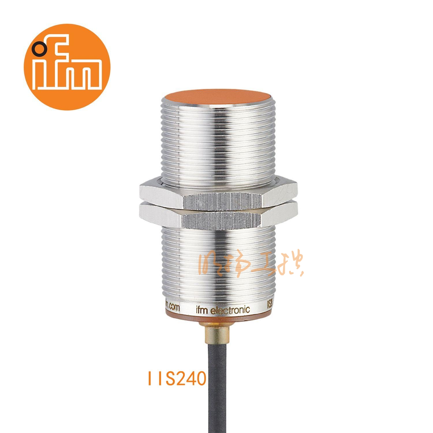 IFM易福门接近开关IIS240；感应距离：15 mm 齐平安装；开关频率：100 Hz；输出功能：常开；输出：DC NPN；尺寸：M30 x 1.5 / L = 60 mm；适用于工业、移动、冷却和润滑应用 ；