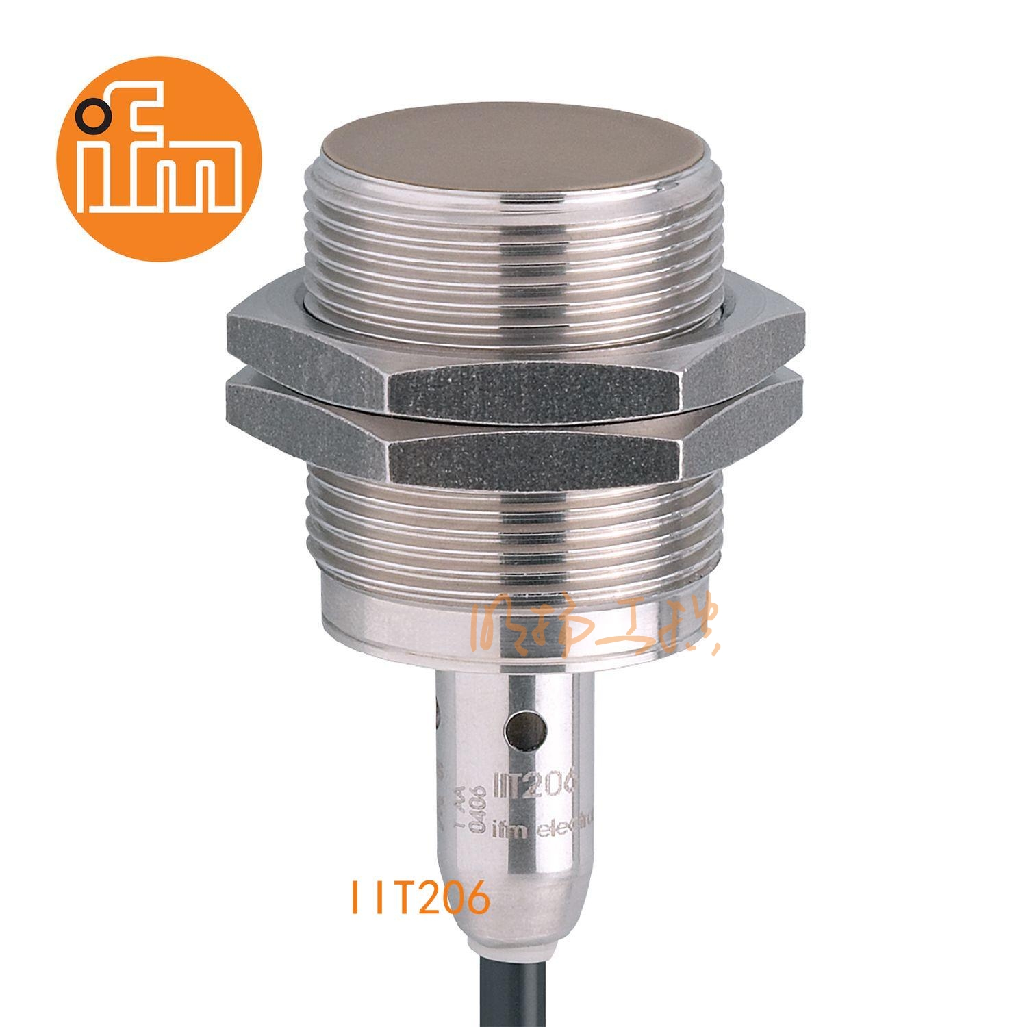 IFM易福门接近开关IIT206；感应距离：14 mm 齐平安装；开关频率：100 Hz；输出功能：常开；输出：DC PNP；尺寸：M30 x 1.5 / L = 59 mm；卫生区域 ；