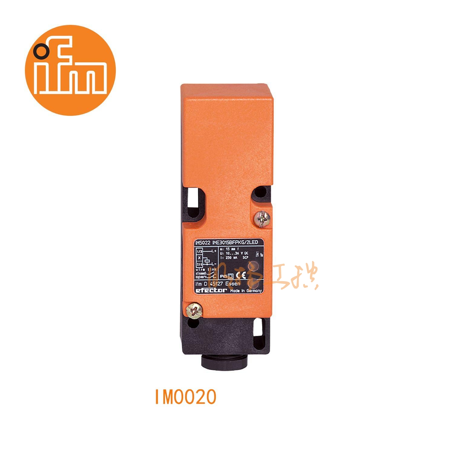 IFM易福门接近开关IM0020；感应距离：15 mm 齐平安装；开关频率：20 Hz AC / 55 Hz DC；输出功能：常开/常闭; (可选)；输出：AC/DC；尺寸：–; AC/DC接近开关 ；