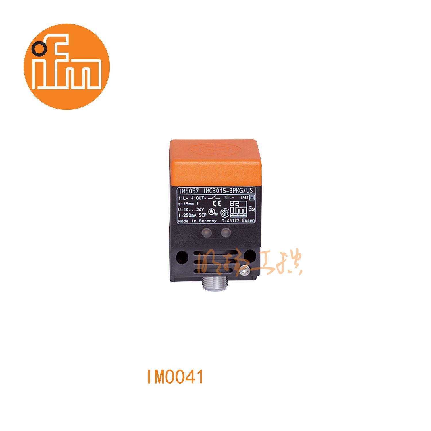 IFM易福门接近开关IM0041；感应距离：35 mm 非齐平安装；开关频率：25 Hz AC / 100 Hz DC；输出功能：常开；输出：AC/DC；尺寸：–; AC/DC接近开关 ；