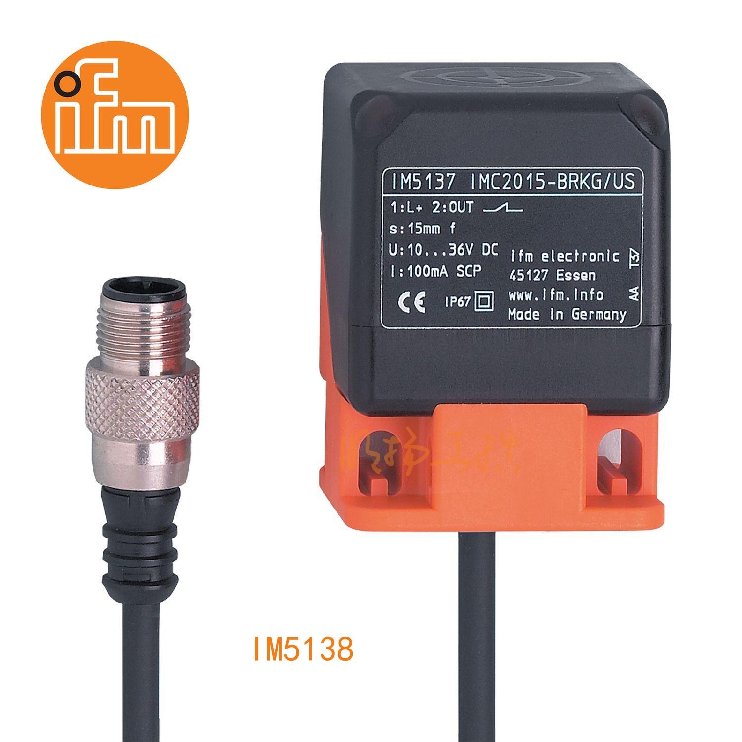 IFM易福门接近开关IM5138；感应距离：15 mm 齐平安装；开关频率：200 Hz；输出功能：常开；输出：DC PNP/NPN；尺寸：40 x 40 x 54 mm;长检测范围的接近开关;诚信专业明扬工控商城！