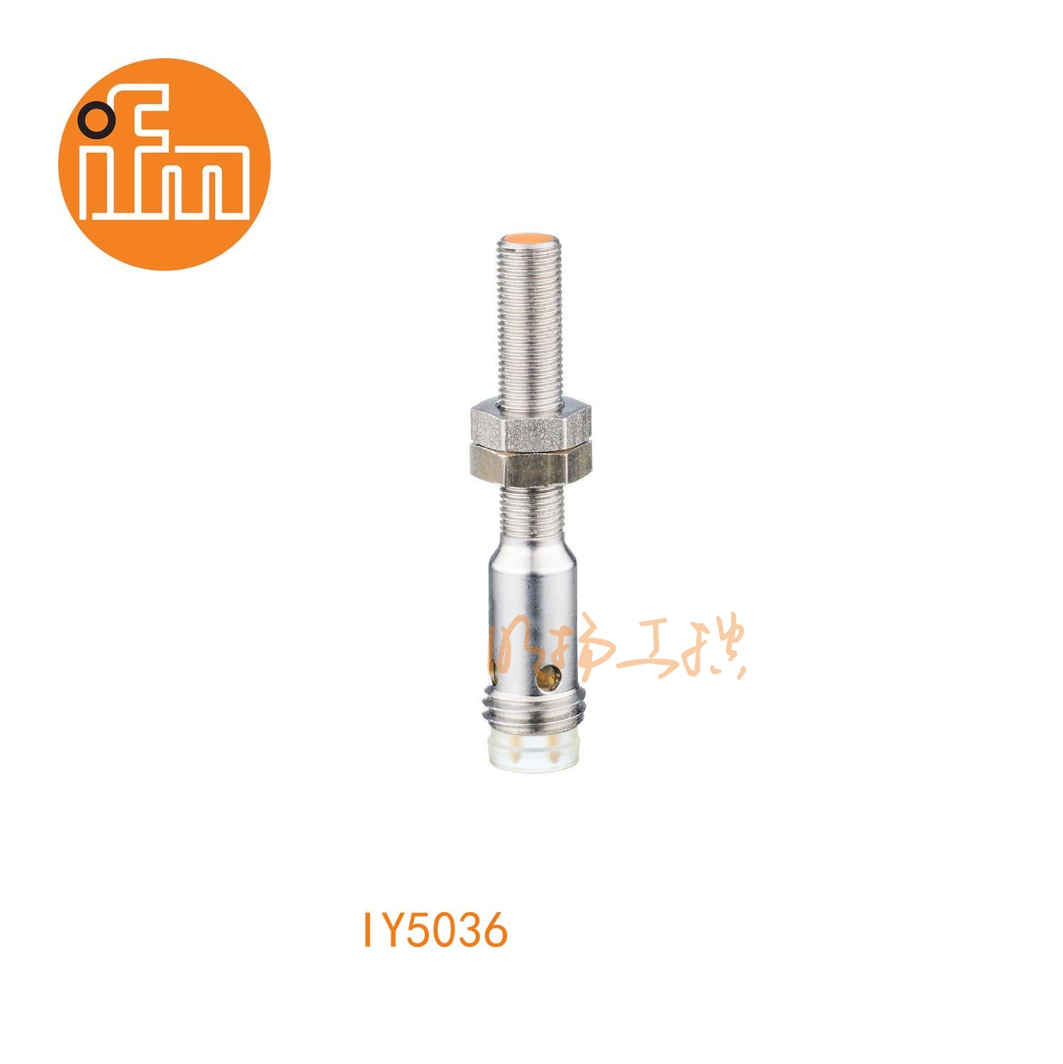 IFM易福门接近开关IY5036；感应距离：0.8 mm 齐平安装；开关频率：2000 Hz；输出功能：常开；输出：DC PNP；尺寸：M5 x 0.5 / L = 45 mm;长检测范围的接近开关 ；
