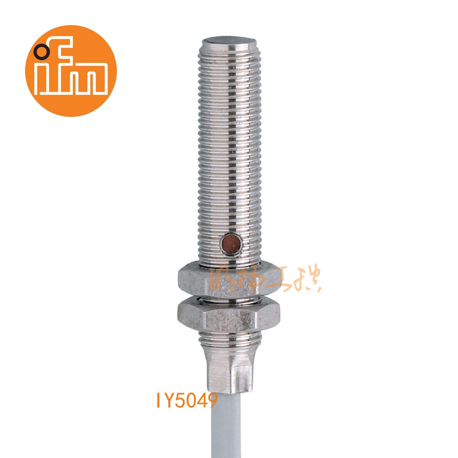 IFM易福门接近开关IY5049；感应距离：1.5 mm 非齐平安装；开关频率：1800 Hz；输出功能：常开；输出：DC PNP；尺寸：M5 x 0.5 / L = 27 mm;长检测范围的接近开关 ；