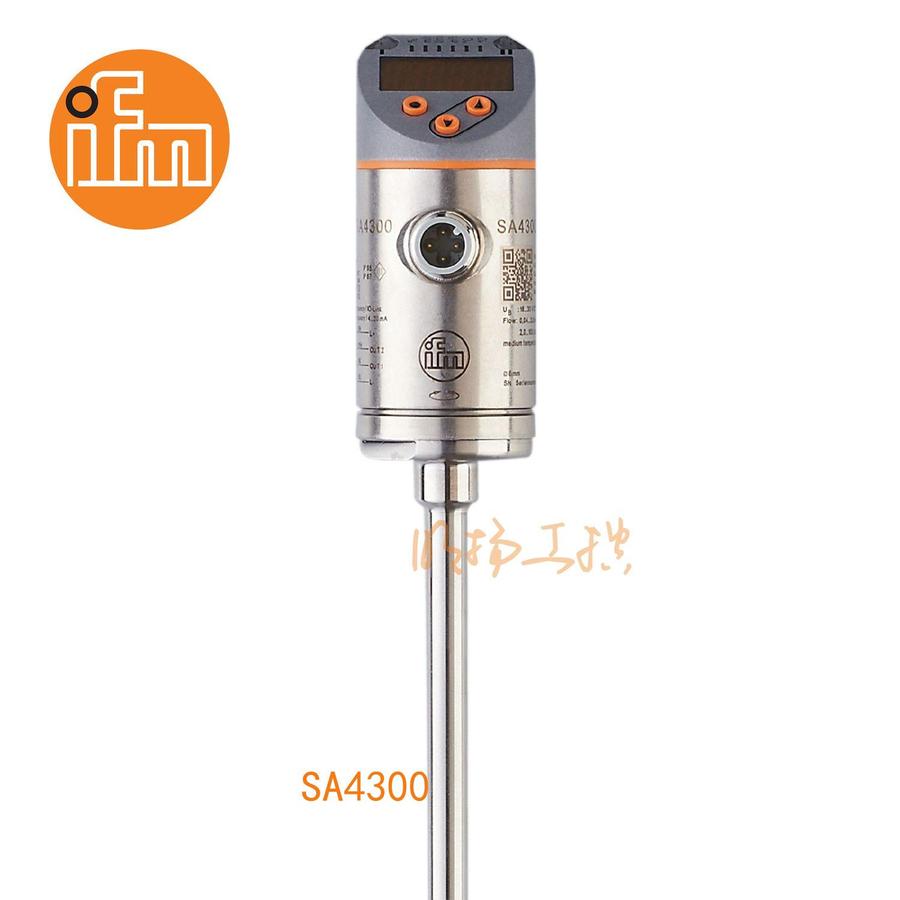 易福门流量传感器 SA4300；50 bar； PNP/NPN；夹子适配器 Ø 8 mm；输出功能：常开/常闭; (可设定参数); 模拟