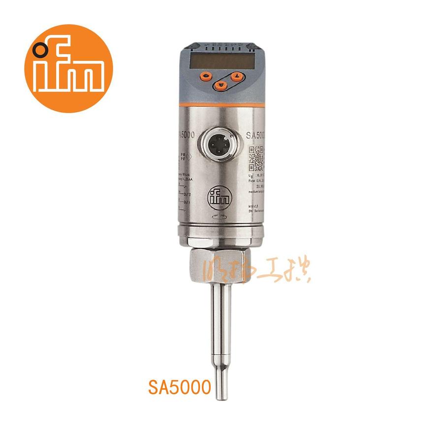 易福门流量传感器 SA5000；100 bar； PNP/NPN；M18 x 1,5 内螺纹；输出功能：常开/常闭; (可设定参数); 模拟