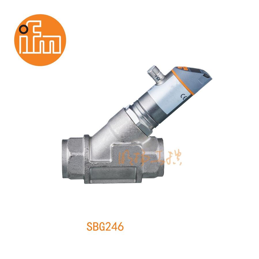 易福门流量传感器 SBG246；25 bar； 黄铜 化学镀镍层; PPS; O形环: FKM；G 3/4 内螺纹；常开/常闭; (可设定参数); 模拟