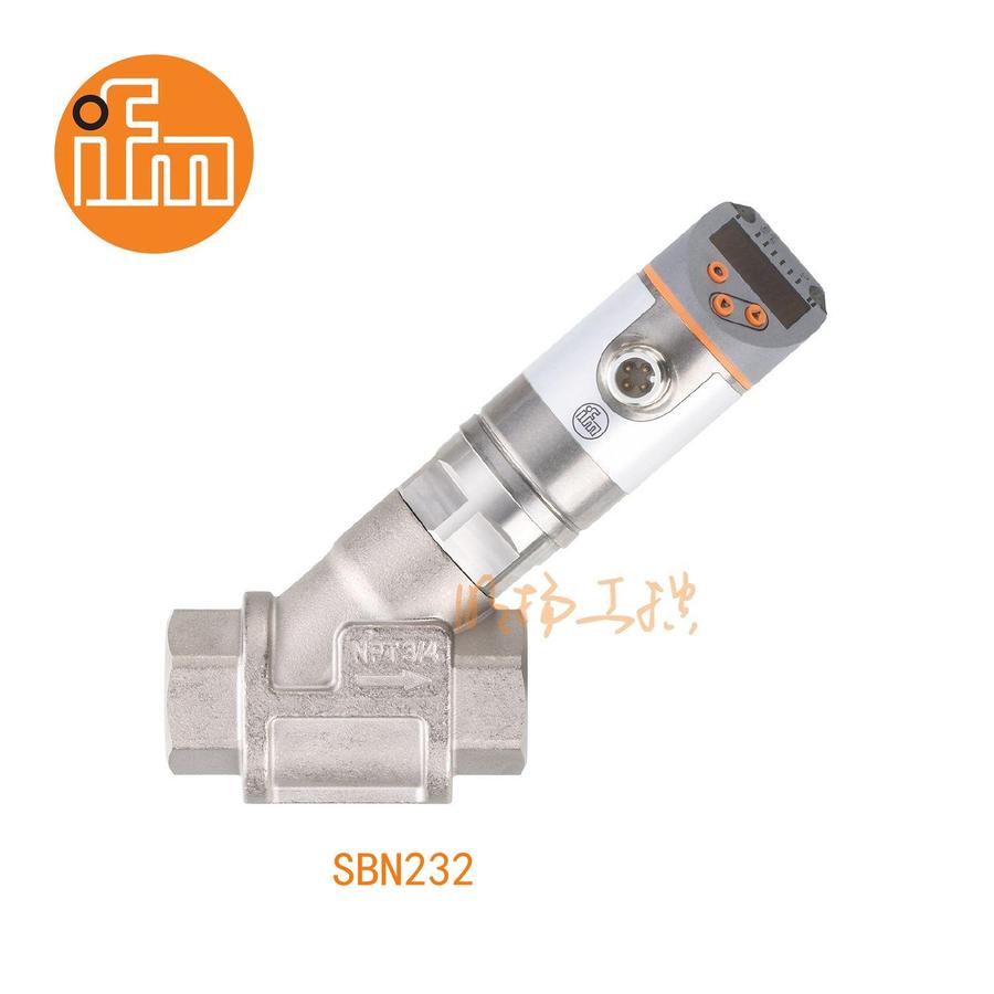 易福门流量传感器 SBN232；40 bar； 黄铜 化学镀镍层; PPS; O形环: FKM；3/4