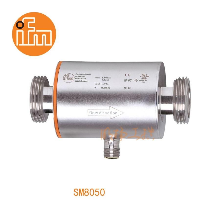 易福门流量传感器 SM8050；16 bar；不锈钢(1.4404 / 316L); PEEK; FKM；G 1 外螺纹 DN25；输出功能：模拟