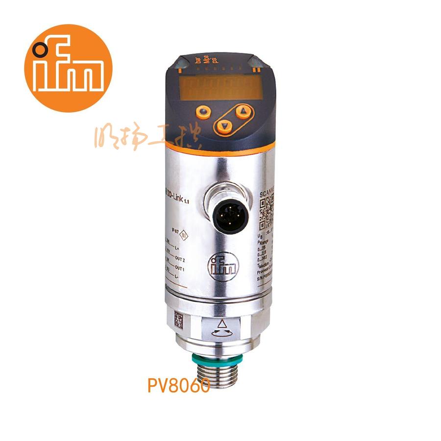 IFM PV8060 压力传感器 0–600 bar G1/4 PNP/NPN IO-Link
