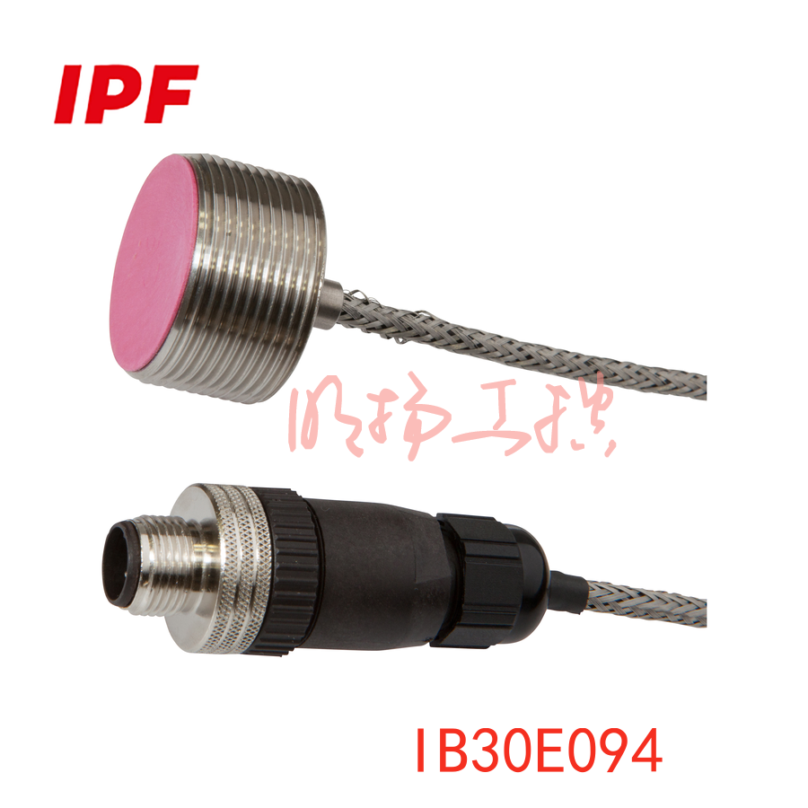 IPF IB30E094感应式传感器 | M30嵌入式 | 检测8mm PTFE钢网IP50