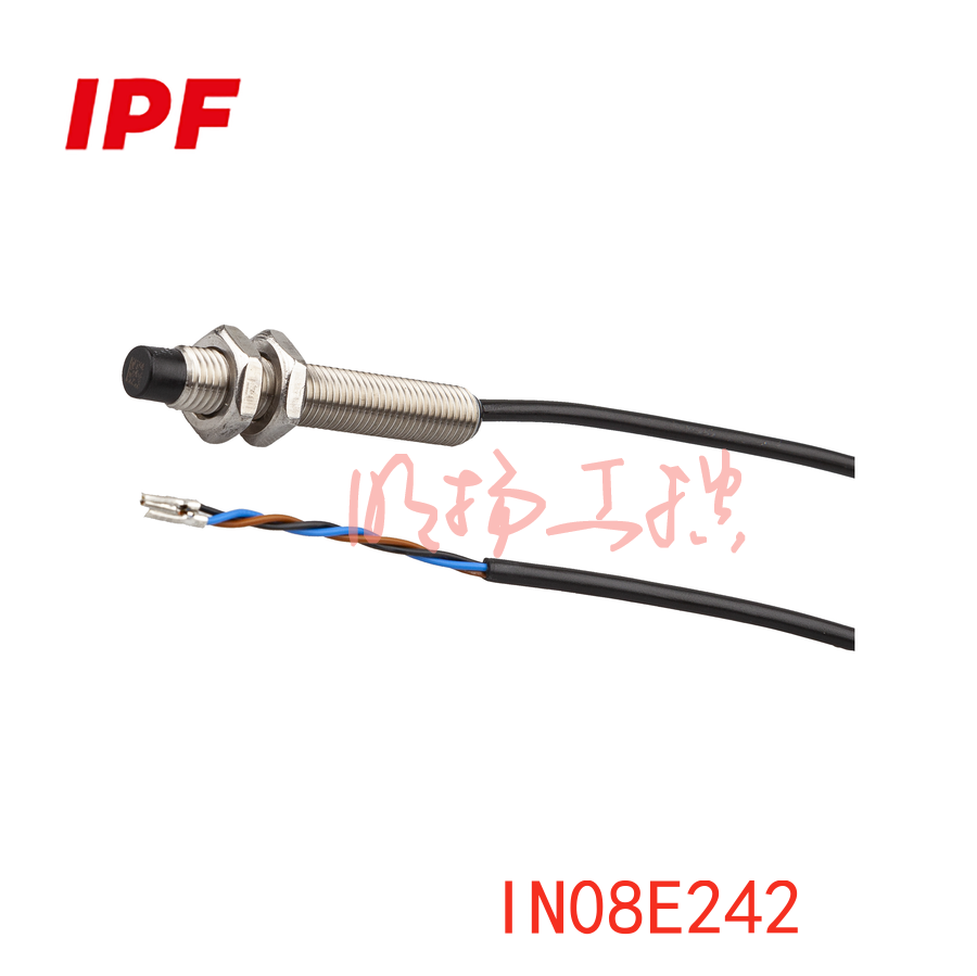 IPF IN08E242感应式传感器 | M8非齐平 | PUR线5m