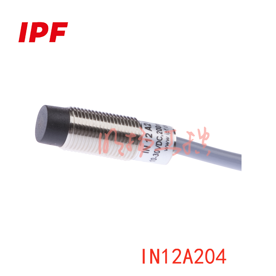 IPF IN12A204感应式传感器 | M12非齐平 | PVC线5m
