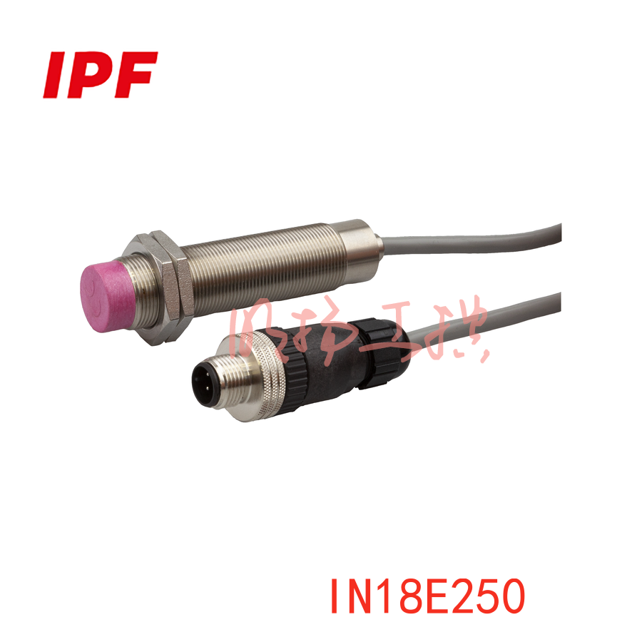 IPF IN18E250感应式传感器 | M18非齐平 | 硅胶线0.5m