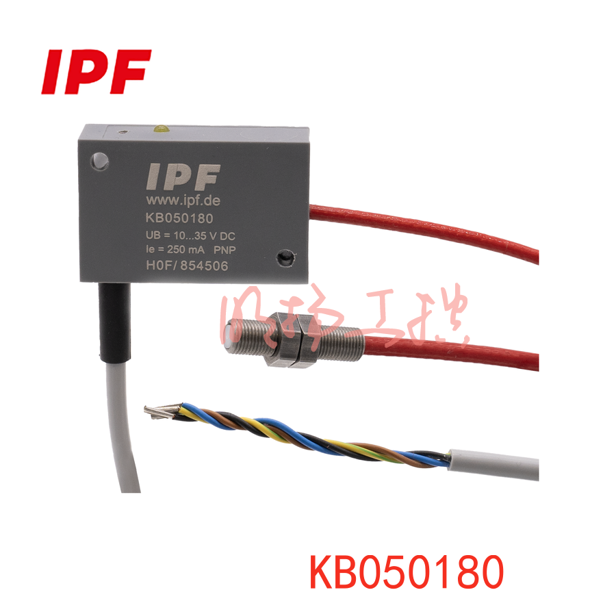 IPF KB050180 电容式传感器, M5x0.5 20long, 嵌入式, Sn:1, 10-35V DC, -55-125°C, 1x PNP NO, 电缆2m PVC,